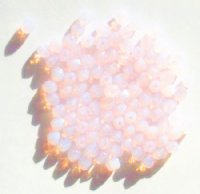100 4mm Faceted Light Pink Opal Firepolish Beads